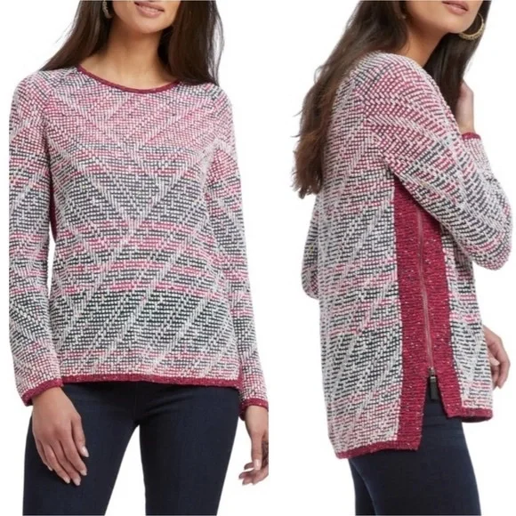 NIC+ZOE Sweaters Nic Zoe Sweater With Zipper Sides Size Petite